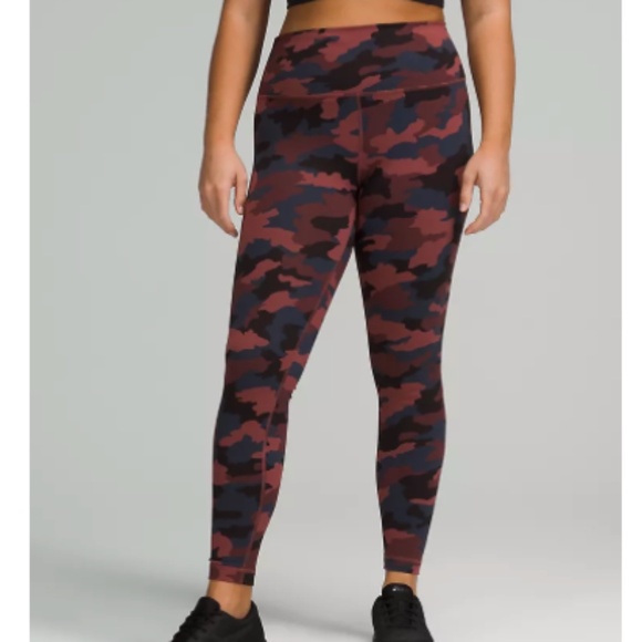 Lululemon Wunder Train High-Rise Tight 28" Size 4 Camo - Picture 1 of 3